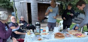 Growing Community Together as dusk fell