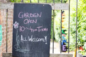 Barracks Lane Community Garden Welcome Sign 